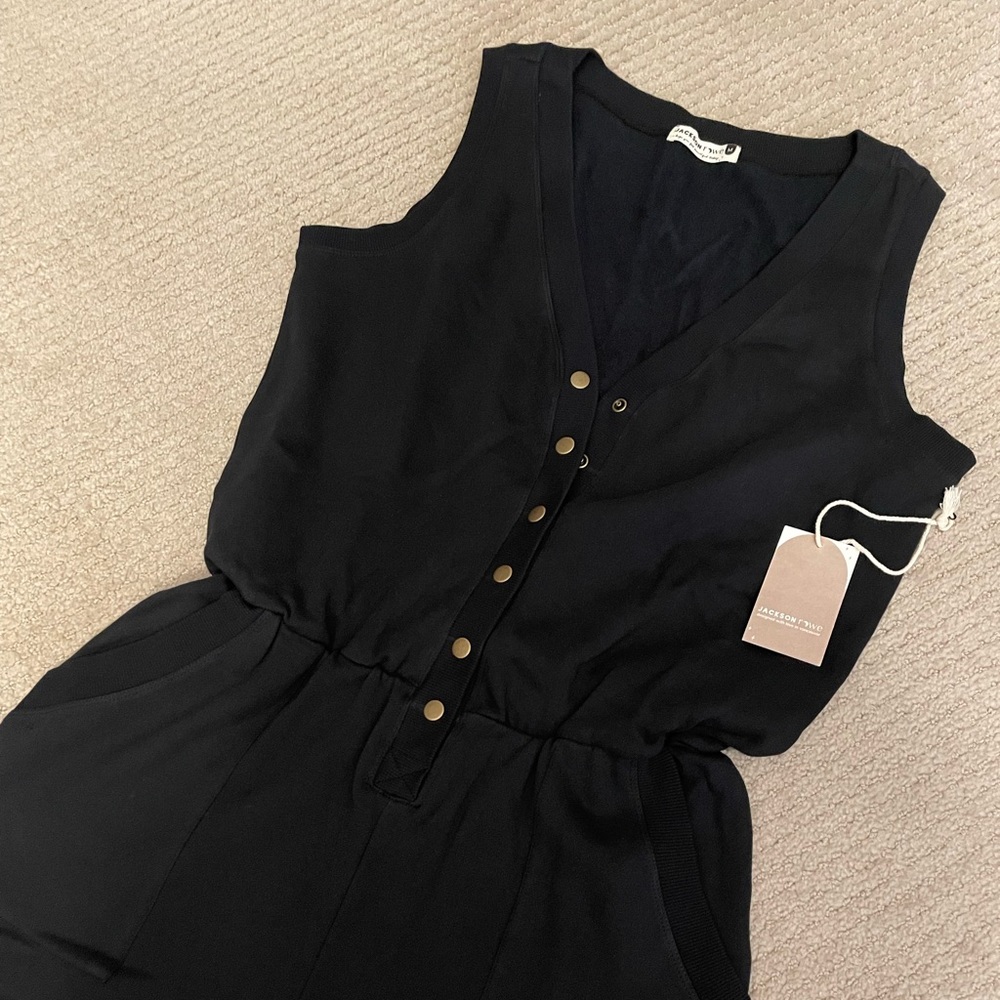 Black Sleeveless Jumpsuit